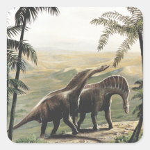 Dinossauros Vintage, Amargasaurus com Palmeiras
