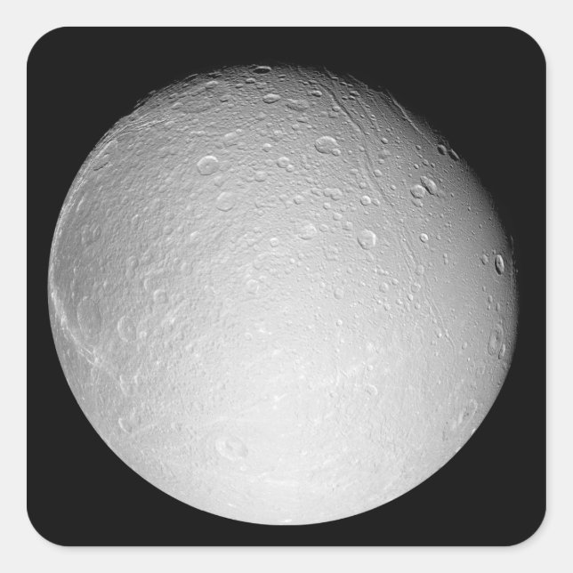 Adesivo Quadrado Dione da Lua de Saturno (Frente)