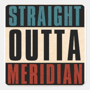 Adesivo Quadrado Direto de Meridian Idaho ID