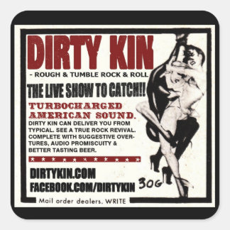 Adesivo Quadrado Dirty Kin Retro