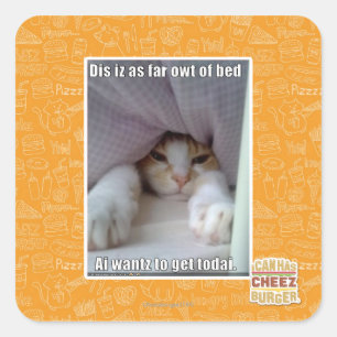 Adesivo Quadrado Dis iz tão longe da cama.