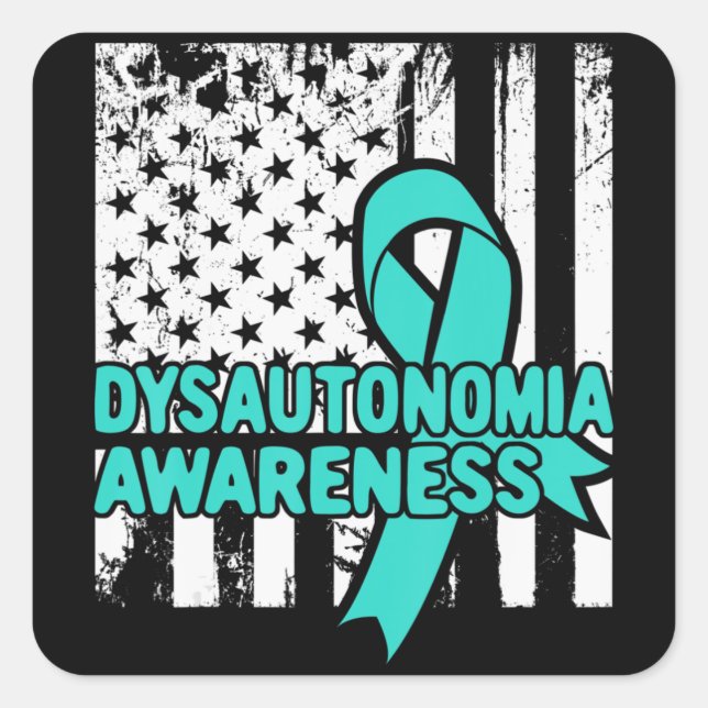 Adesivo Quadrado Disautonomia da Camisa - Disfunção Autonoma Com Co (Frente)