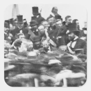 Adesivo Quadrado Discurso de Gettysburg, Abraham Lincoln