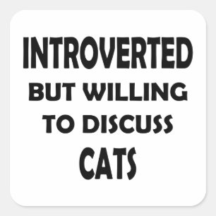 Adesivo Quadrado Discutindo Gatos - Design para Apresentadores