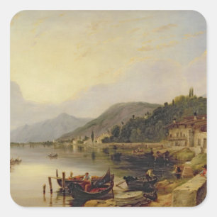 Adesivo Quadrado d'Iseo de Lago, Italia