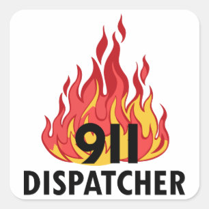 Adesivo Quadrado Dispatcher de emergência