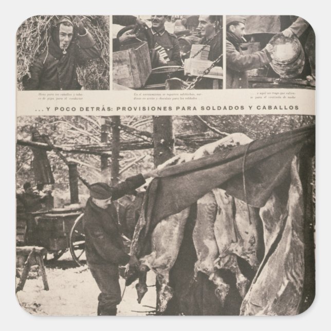 Adesivo Quadrado Disposições aplicáveis aos soldados e às tropas no (Frente)