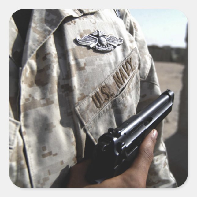 Adesivo Quadrado Dispositivo de Guerra da Força Marinha da Frota (Frente)