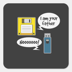 Adesivo Quadrado Disquete USB