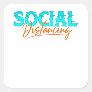 Adesivo Quadrado Distância social