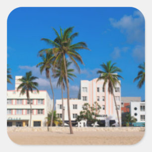 Adesivo Quadrado Distrito do art deco da praia sul Miami