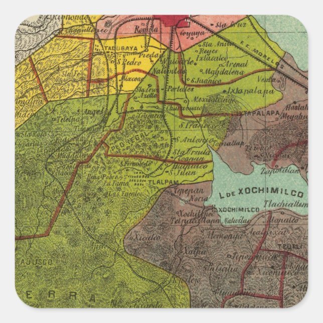 Adesivo Quadrado Distrito Federal, México 2 (Frente)