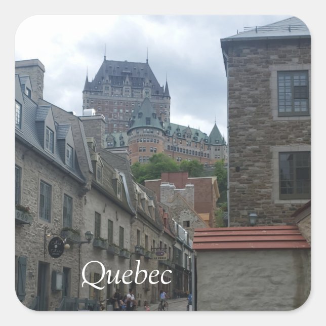 Adesivo Quadrado Distrito histórico na cidade de Quebec (Frente)