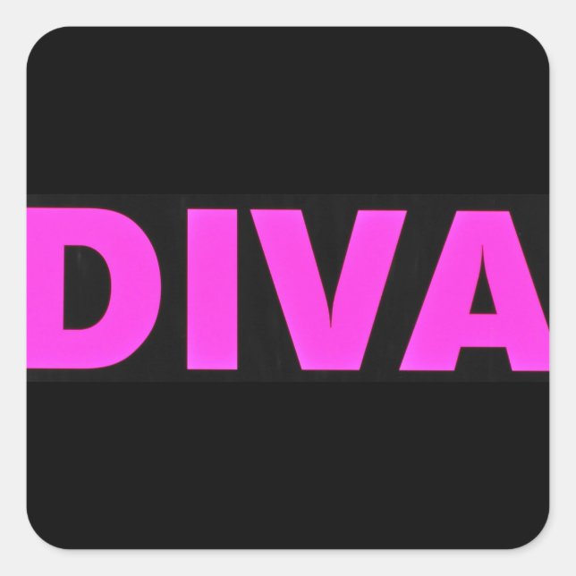 Adesivo Quadrado Diva Sticker (Frente)