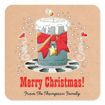 Diversão do papel Kraft da Vela de Natal