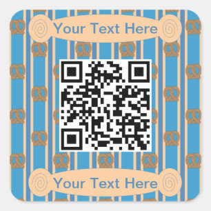 Adesivo Quadrado Diversão e Rico Pretzel QR