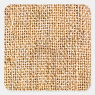 Adesivo Quadrado Divertido com Burlap