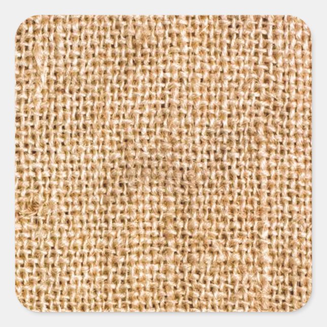 Adesivo Quadrado Divertido com Burlap (Frente)