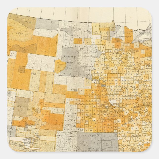 Adesivo Quadrado dívida dos países per capita (Frente)