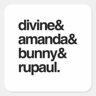 Adesivo Quadrado Divina Amanda Bunny e Ru