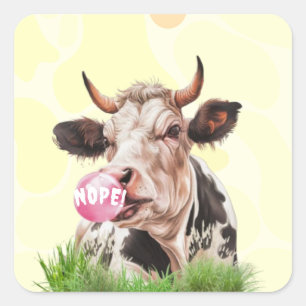 Adesivo Quadrado Divino Bovine Torne Seu Próprio Personalizado