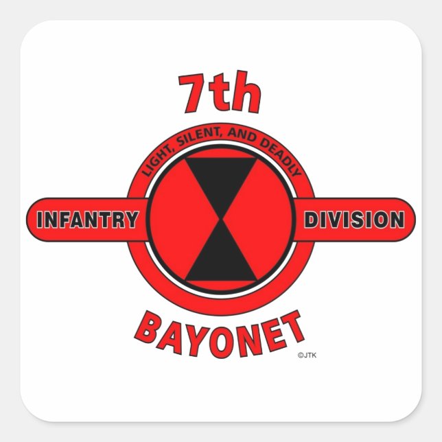 ADESIVO QUADRADO DIVISÃO "BAYONET DIVISION" DA INFANTEGRA 7 (Frente)
