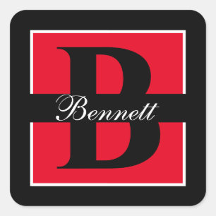 Adesivo Quadrado Divisão Inicial Elegante