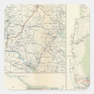 Adesivo Quadrado Divisões militares de Wash, Penn, Annapolis, NE Va