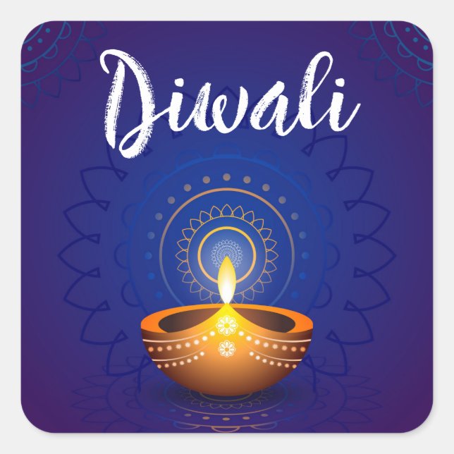 Adesivo Quadrado Diwali Enevelope Seal (Frente)