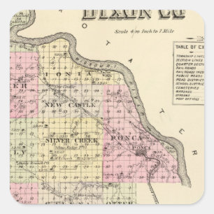 Adesivo Quadrado Dixon County, Nebraska