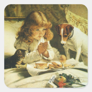 Adesivo Quadrado Dizendo Nossas Orações, Suspense Charles Burton Ba