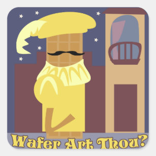 Adesivo Quadrado Dizer insolente do biscoito da bolacha