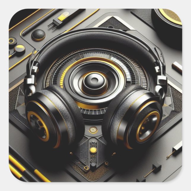 Adesivo Quadrado DJ Sticker (Frente)