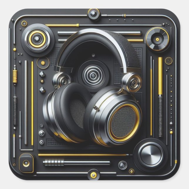 Adesivo Quadrado DJ Sticker (Frente)
