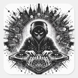Adesivo Quadrado DJ Sticker