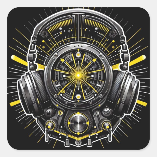 Adesivo Quadrado DJ Sticker (Frente)
