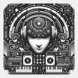 Adesivo Quadrado DJ Sticker