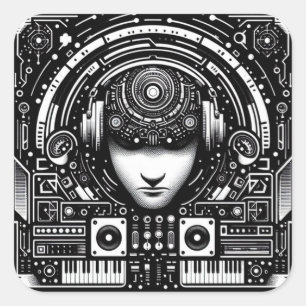 Adesivo Quadrado DJ Sticker