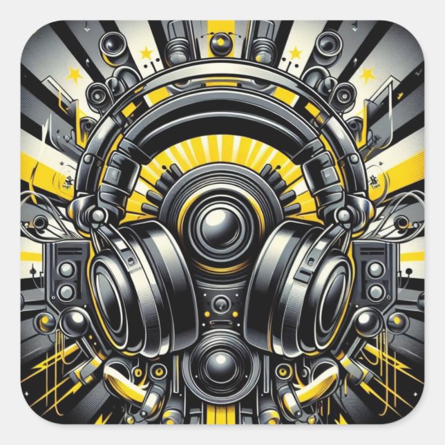 Adesivo Quadrado DJ Sticker (Frente)