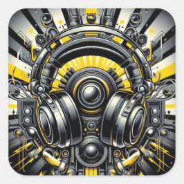 Adesivo Quadrado DJ Sticker