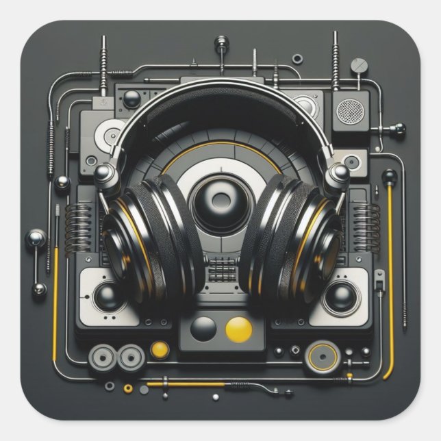 Adesivo Quadrado DJ Sticker (Frente)