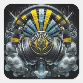 Adesivo Quadrado DJ Sticker