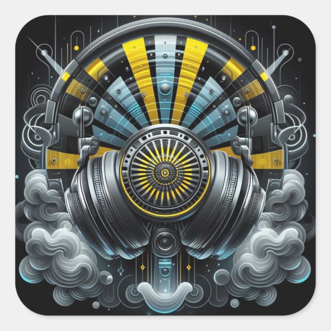 Adesivo Quadrado DJ Sticker (Frente)