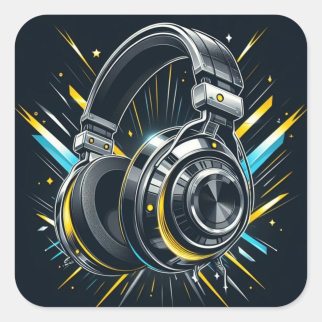 Adesivo Quadrado DJ Sticker (Frente)