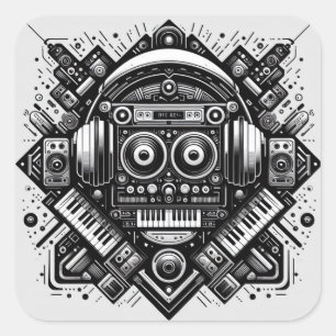 Adesivo Quadrado DJ Sticker