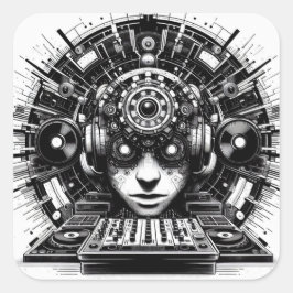 Adesivo Quadrado DJ Sticker