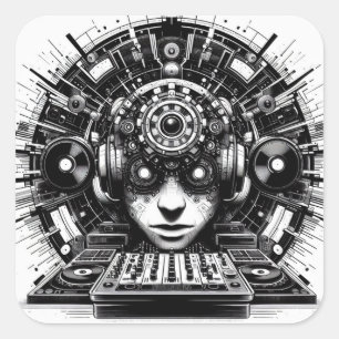 Adesivo Quadrado DJ Sticker