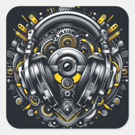 Adesivo Quadrado DJ Sticker