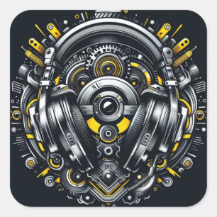 Adesivo Quadrado DJ Sticker