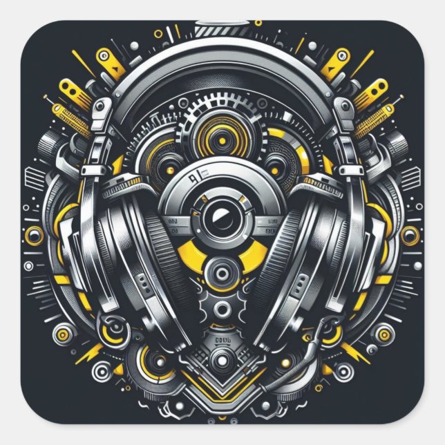 Adesivo Quadrado DJ Sticker (Frente)